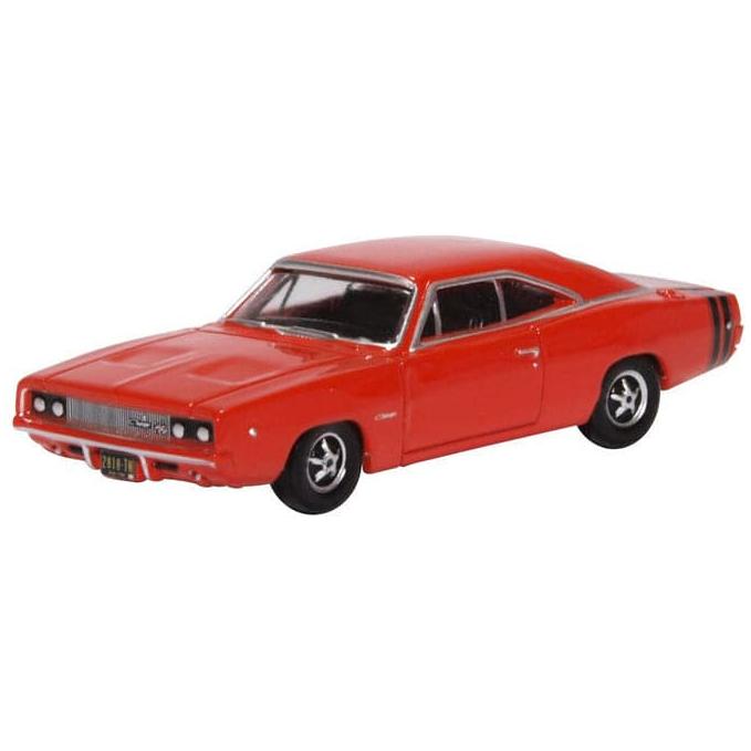 OXFORD 1/87 Dodge Charger 1968 Bright Red