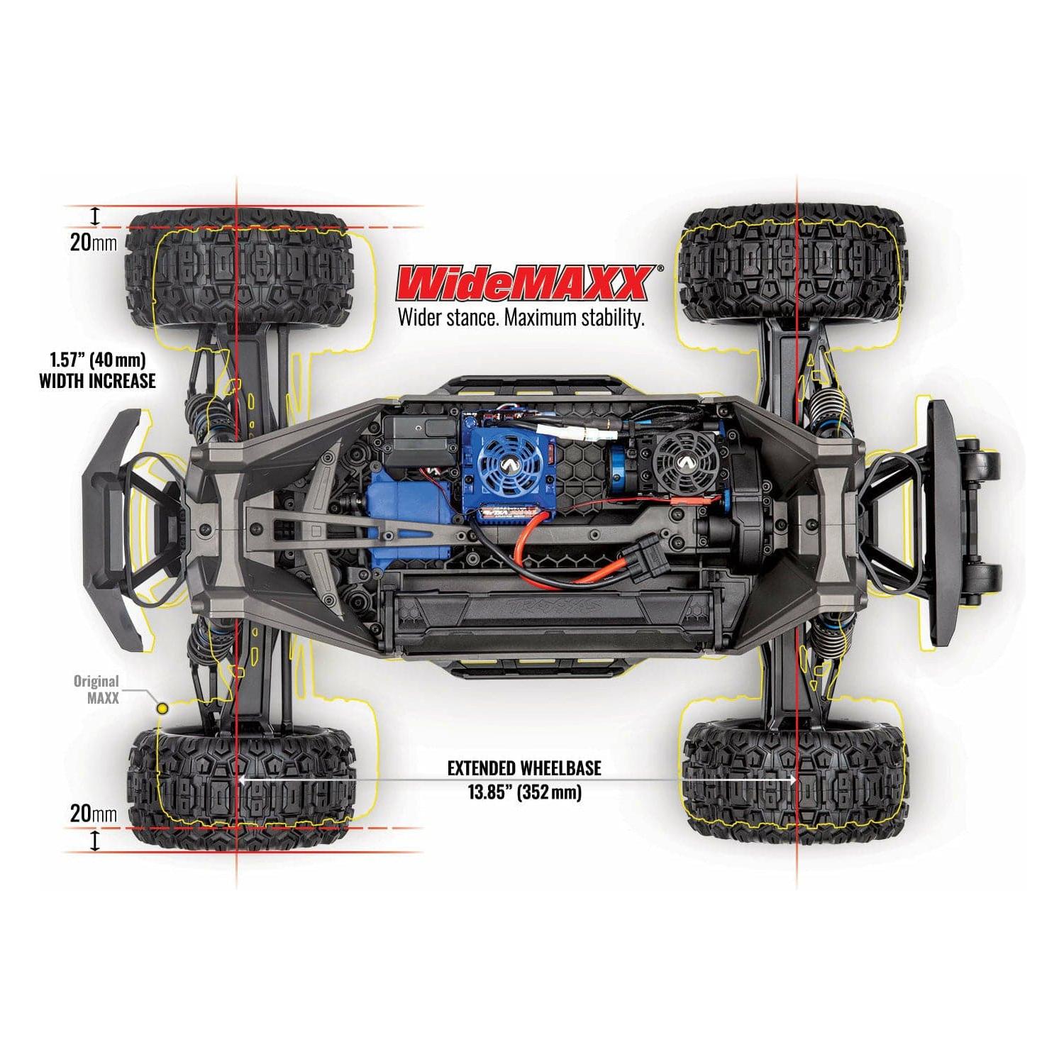 TRAXXAS 1/10 Maxx 4WD Brushless Electric Monster Truck with WideMaxx - Rock 'n Roll