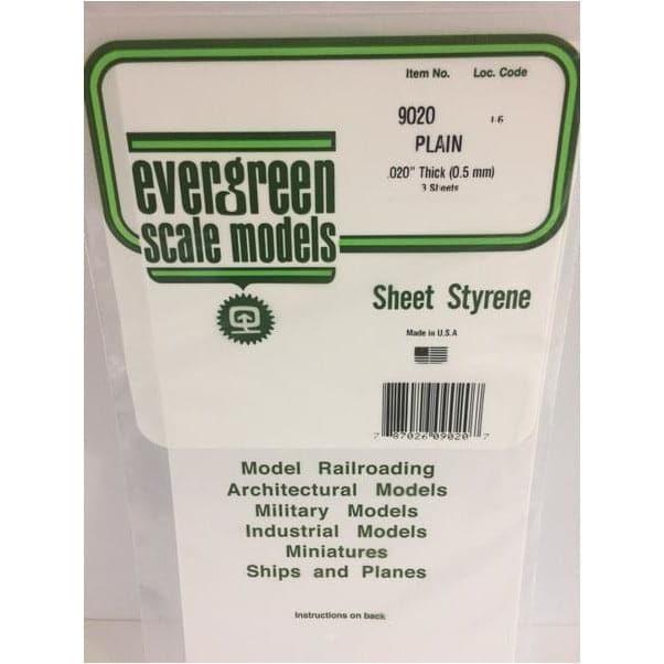 EVERGREEN 9020 15 x 30cm Styrene Sheet .020 (3)