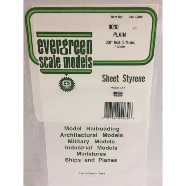 EVERGREEN 9030 15 x 30cm Sheet Styrene .030 (2)