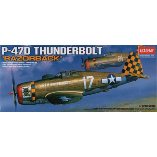 ACADEMY 1/72 P-47D Thunderbolt "Razor-Back"