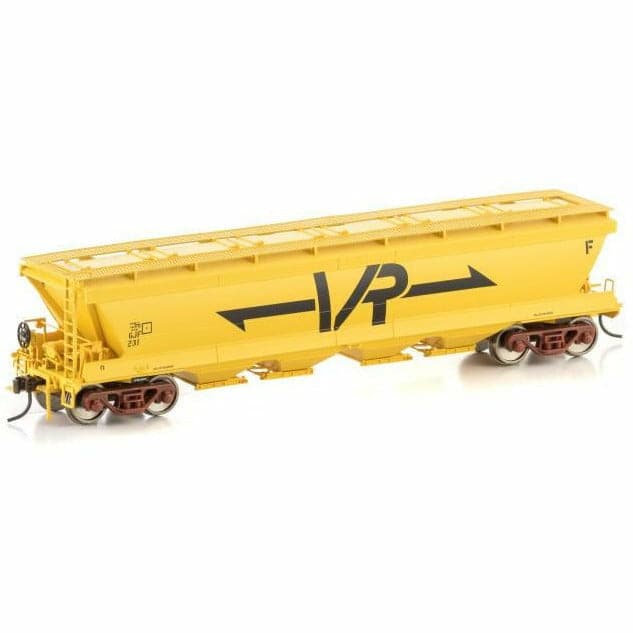 AUSCISION HO VHGY Grain Hopper VR Yellow (4 Car Pack) Set