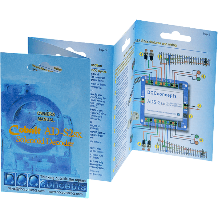 DCC CONCEPTS Accessory Decoder CDU Solenoid Drive SX 2-Way with Power-Off Memory and Protective Case