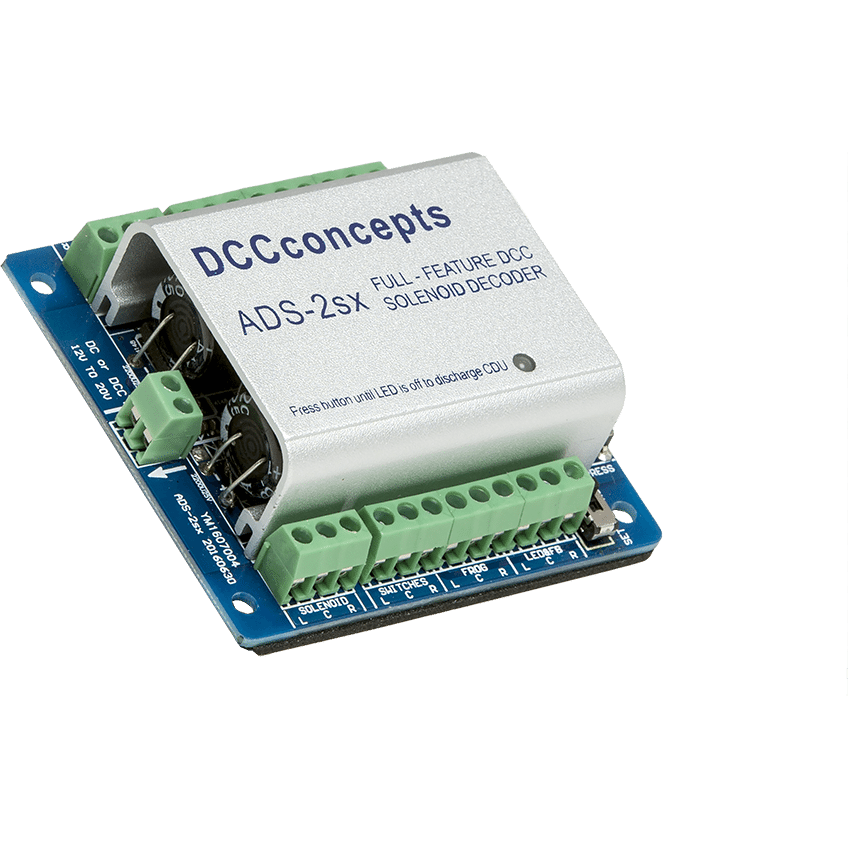 DCC CONCEPTS Accessory Decoder CDU Solenoid Drive SX 2-Way with Power-Off Memory and Protective Case