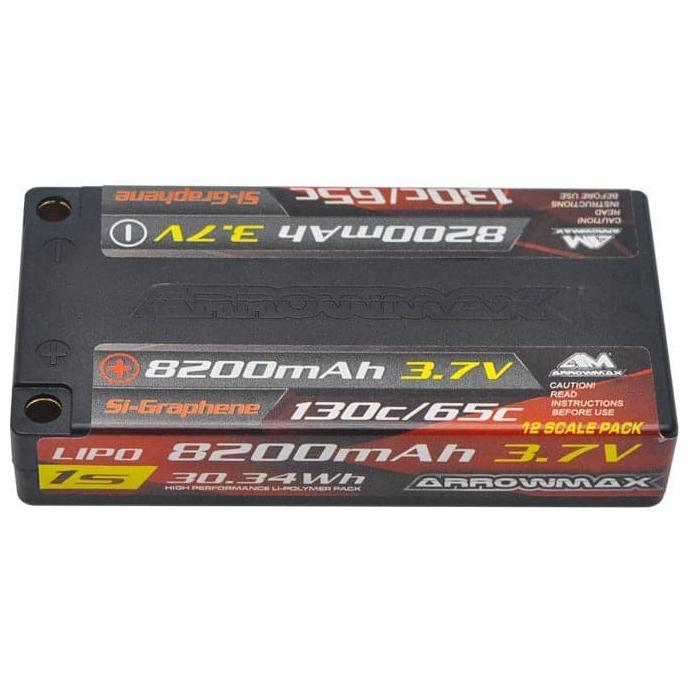 ARROWMAX LiPo 8200mAh 1/12 Scale 3.7V 65C (Si-Graphene) Battery