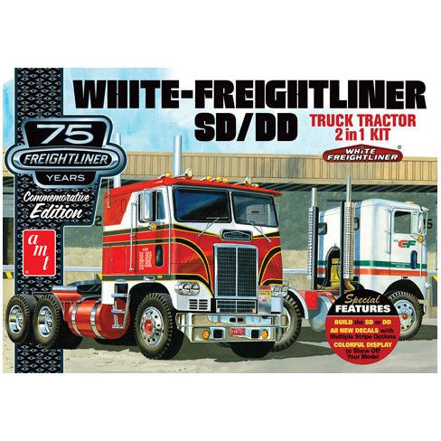 AMT 1/25 White Freightliner 2-in-1 SC/DD Cabover Truck (75t