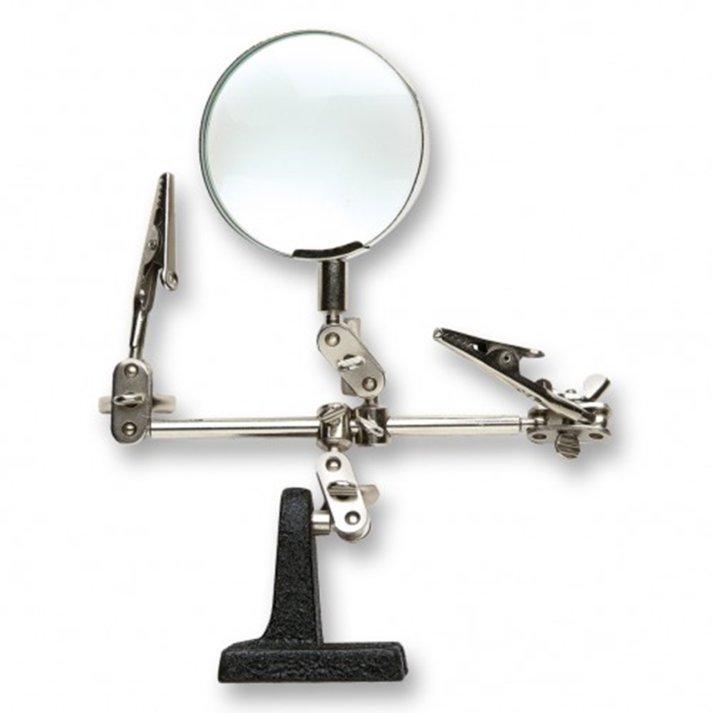 ARTESANIA Alligator Clips x2 With Magnifier & Stand