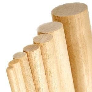 ARTESANIA Basswood 6x1000mm (4) Wood Dowel