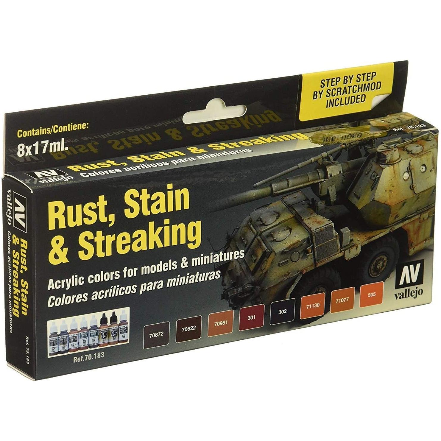 VALLEJO Model Colour Rust, Stain & Streaking Acrylic