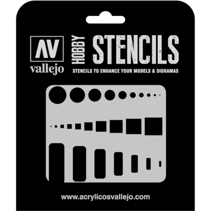VALLEJO ST-AIR003 1/32 Access Trap Doors Stencil