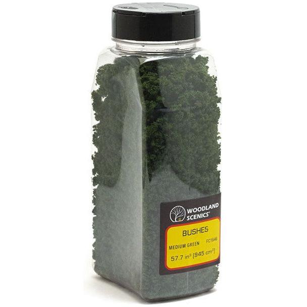 WOODLAND SCENICS Medium Green Bushes Shaker 57.7 cu in3 (945 cu cm)