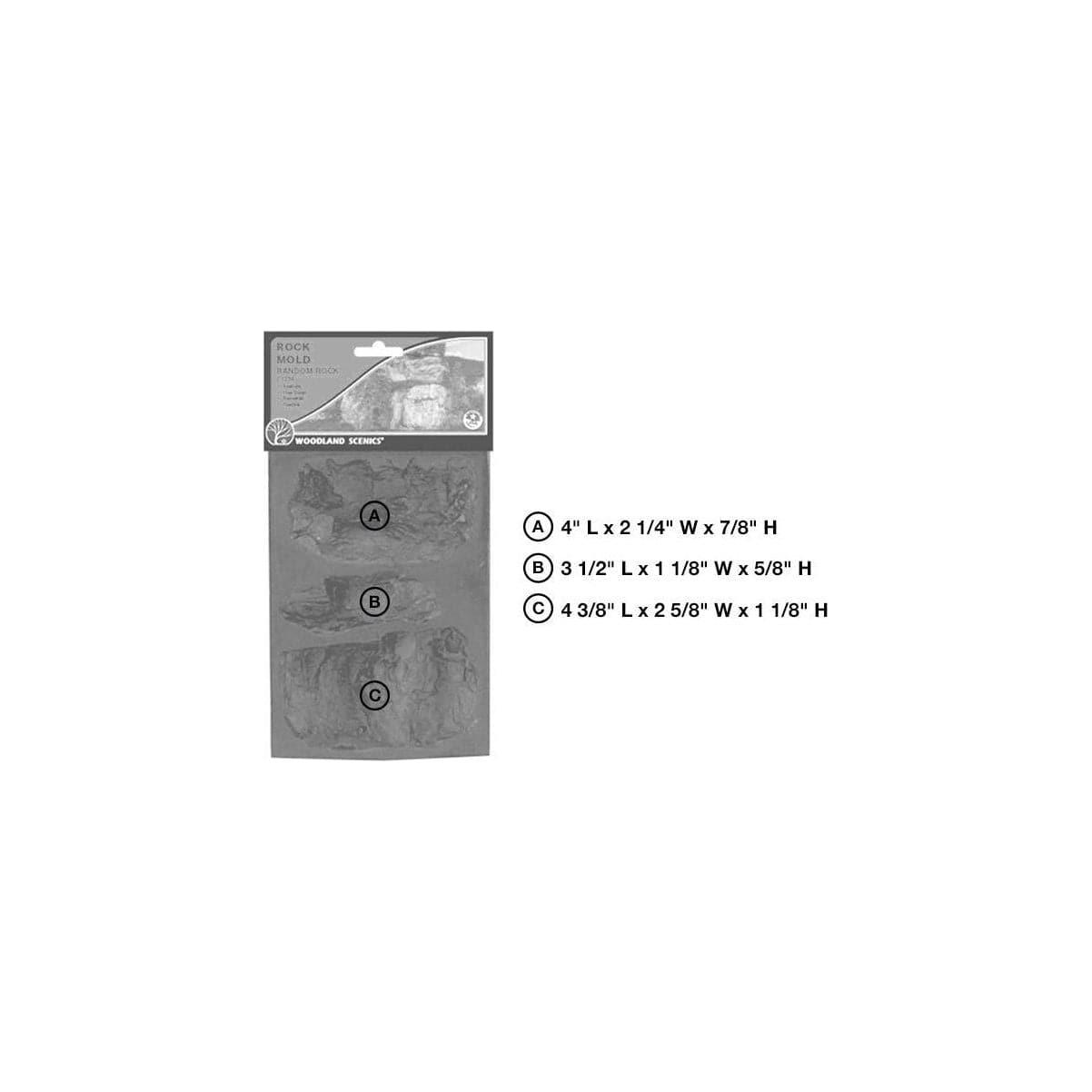 WOODLAND SCENICS Rock Mold-Random Rock (5x7)