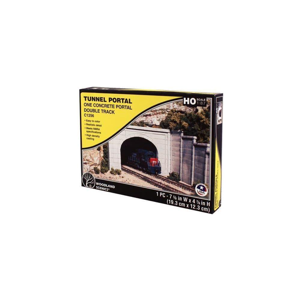 WOODLAND SCENICS HO Tunnel Port Concrete Double 1ea
