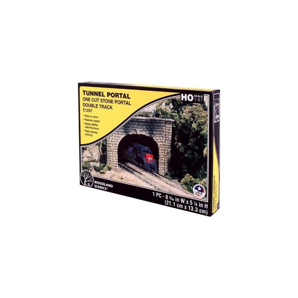 WOODLAND SCENICS HO Tunnel Portal Cut Stone Double 1ea