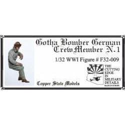 COPPER STATE MODELS 1/32 Gotha Bomber German Crew Member N.