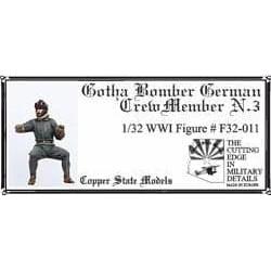 COPPER STATE MODELS 1/32 Gotha Bomber German Crew Member N.