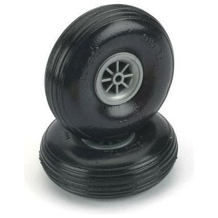 DUBRO DBR350TL 3-1/2" Treaded Light Wheels (1 Pair)