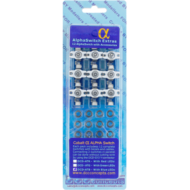 DCC CONCEPTS Cobalt AlphaSwitch Add-On Pack Blue (12 Pack)