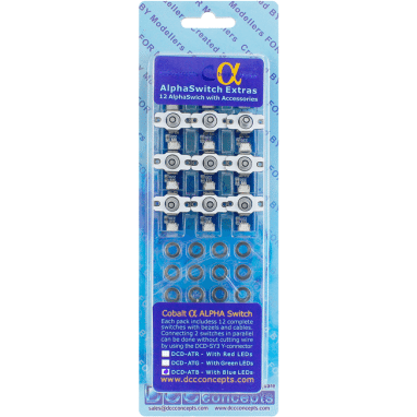 DCC CONCEPTS Cobalt AlphaSwitch Add-On Pack  Blue (12 Pack)