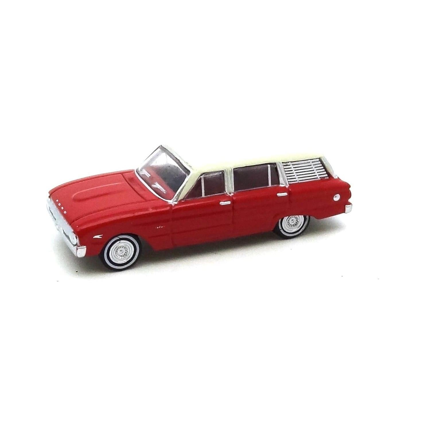 AUSSIE ROAD RAGERS 1/87 1962 XL Falcon Station Wagon Woomera Red with Merino White Roof