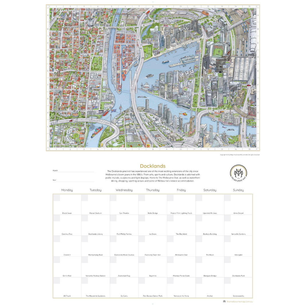 The Melbourne Map "Can You Find" Perpetual Calendar