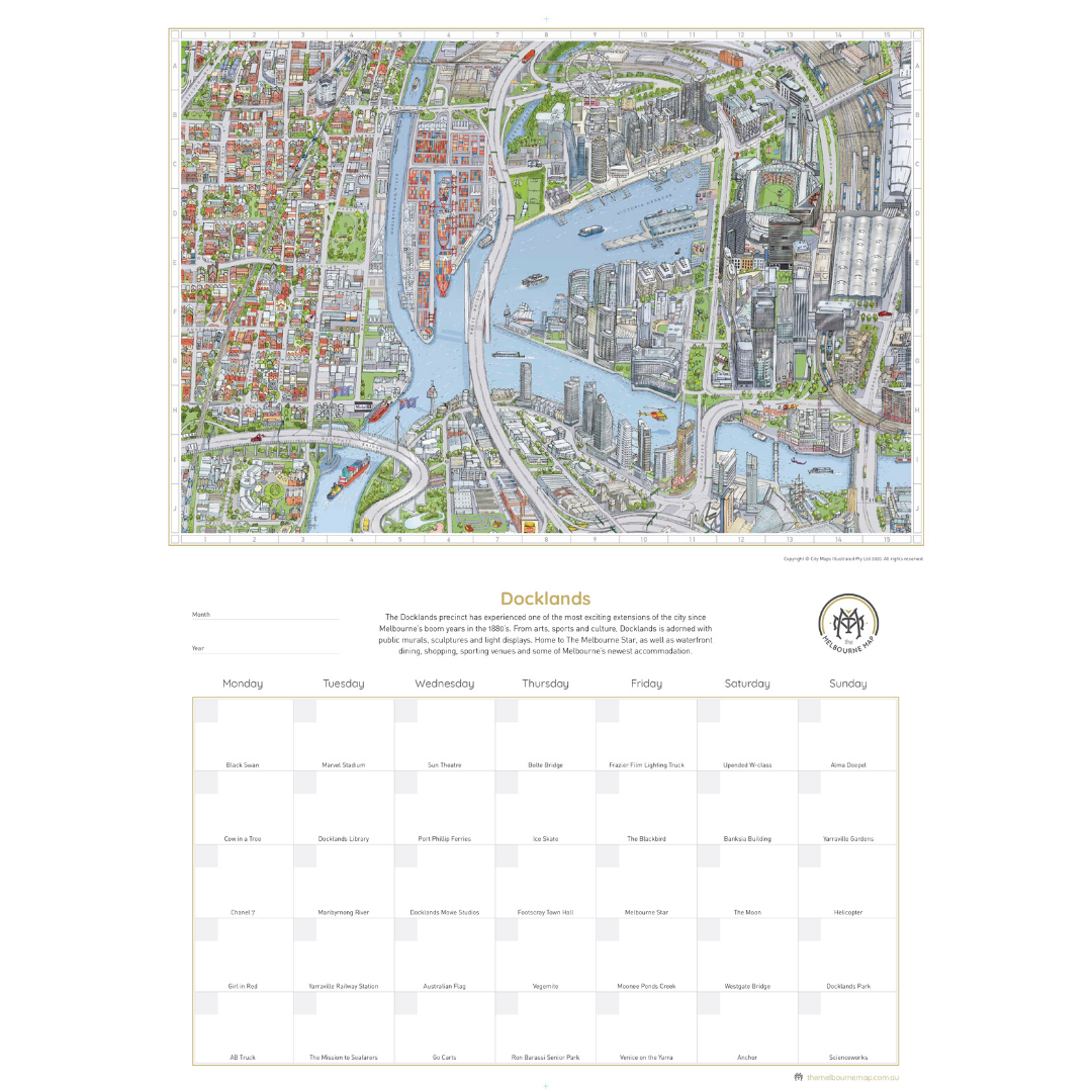 The Melbourne Map "Can You Find" Perpetual Calendar