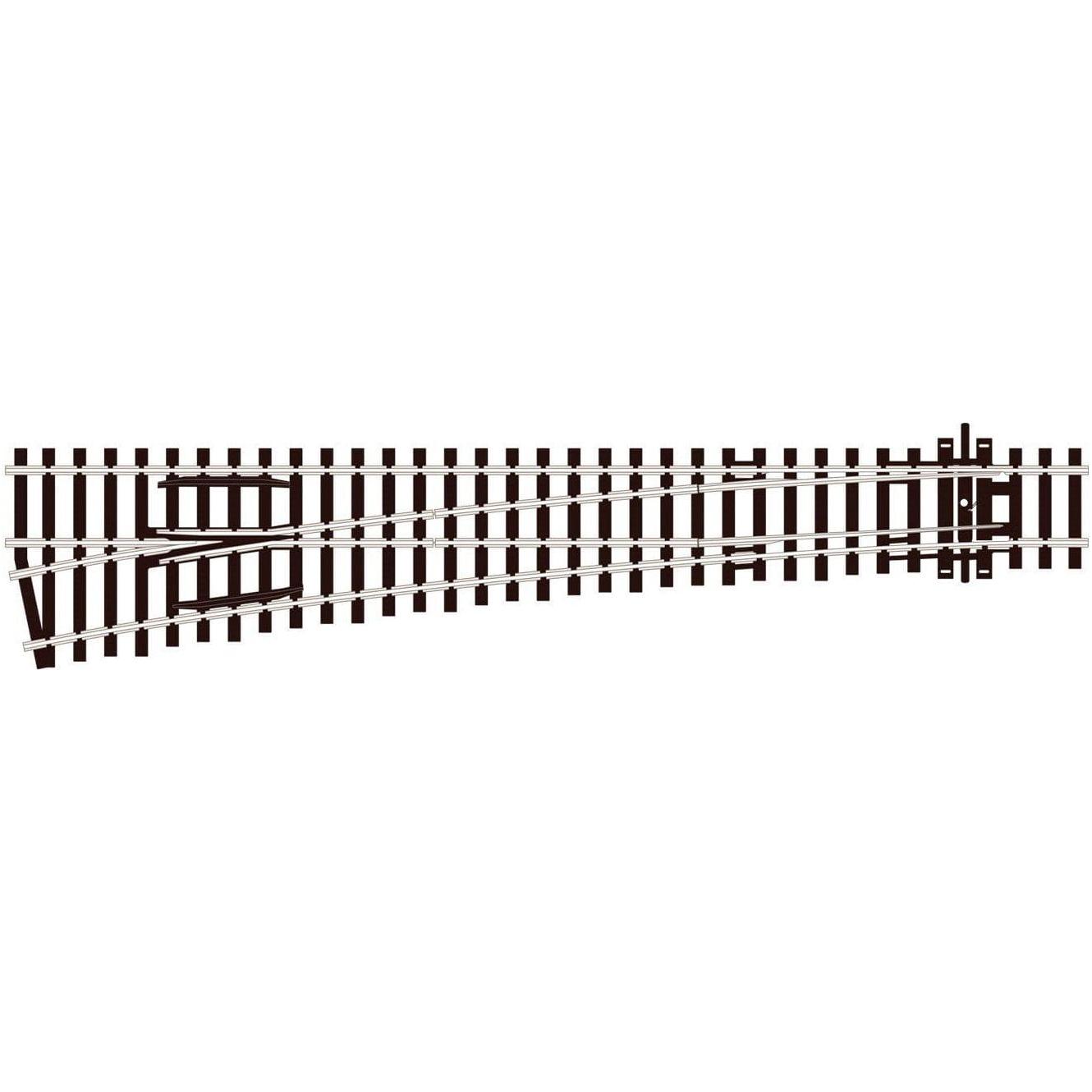 PECO OO/HO Streamline Turnout, Large Radius, Left Hand Electrofrog Code 100 (SLE89)