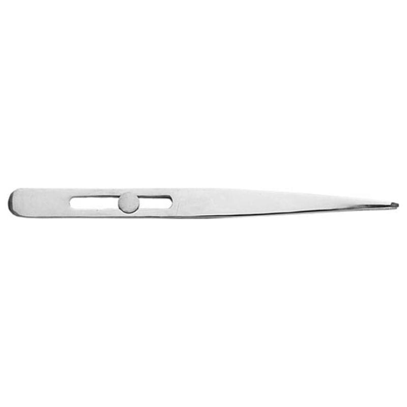 EXCEL 4.75 Inch Stainless Slide Lock Pointed Tweezer