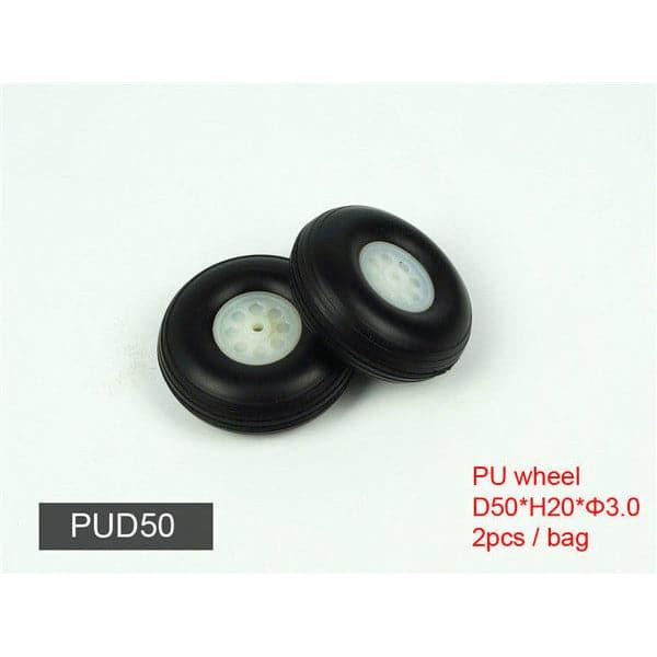 DANCING WINGS HOBBY PU Wheel D50*H20*F3.0 (2pcs/Bag)