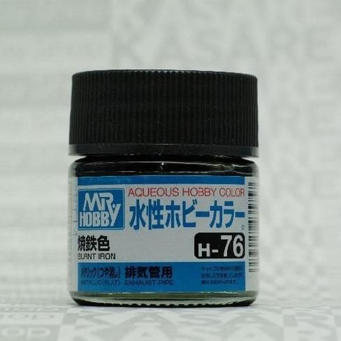 MR HOBBY Aqueous Metallic/Flat Burnt Iron - H076