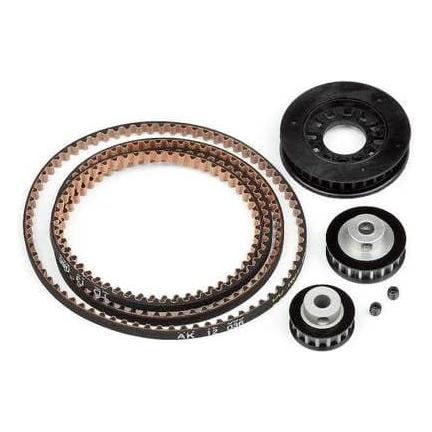 HB RACING Counter Drive Pulley and Belt Set