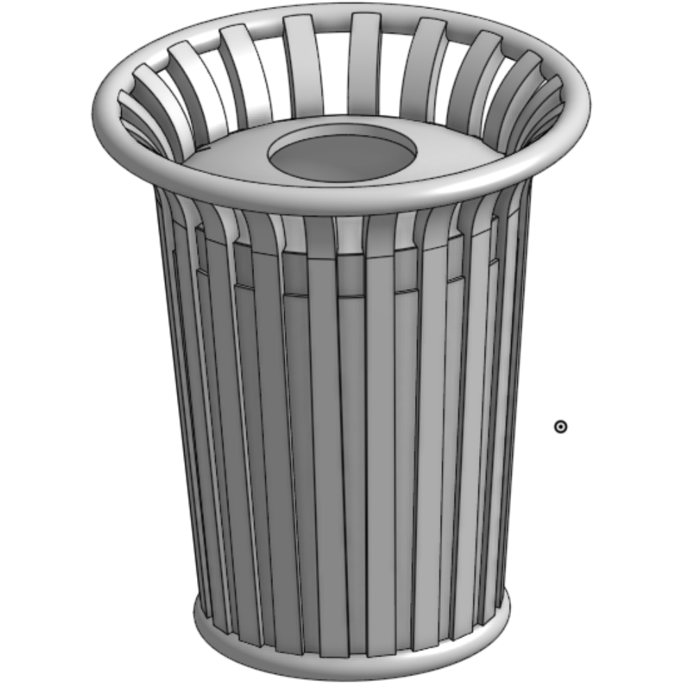 HWS Classic Park Bench and Rubbish Bin (1/76)