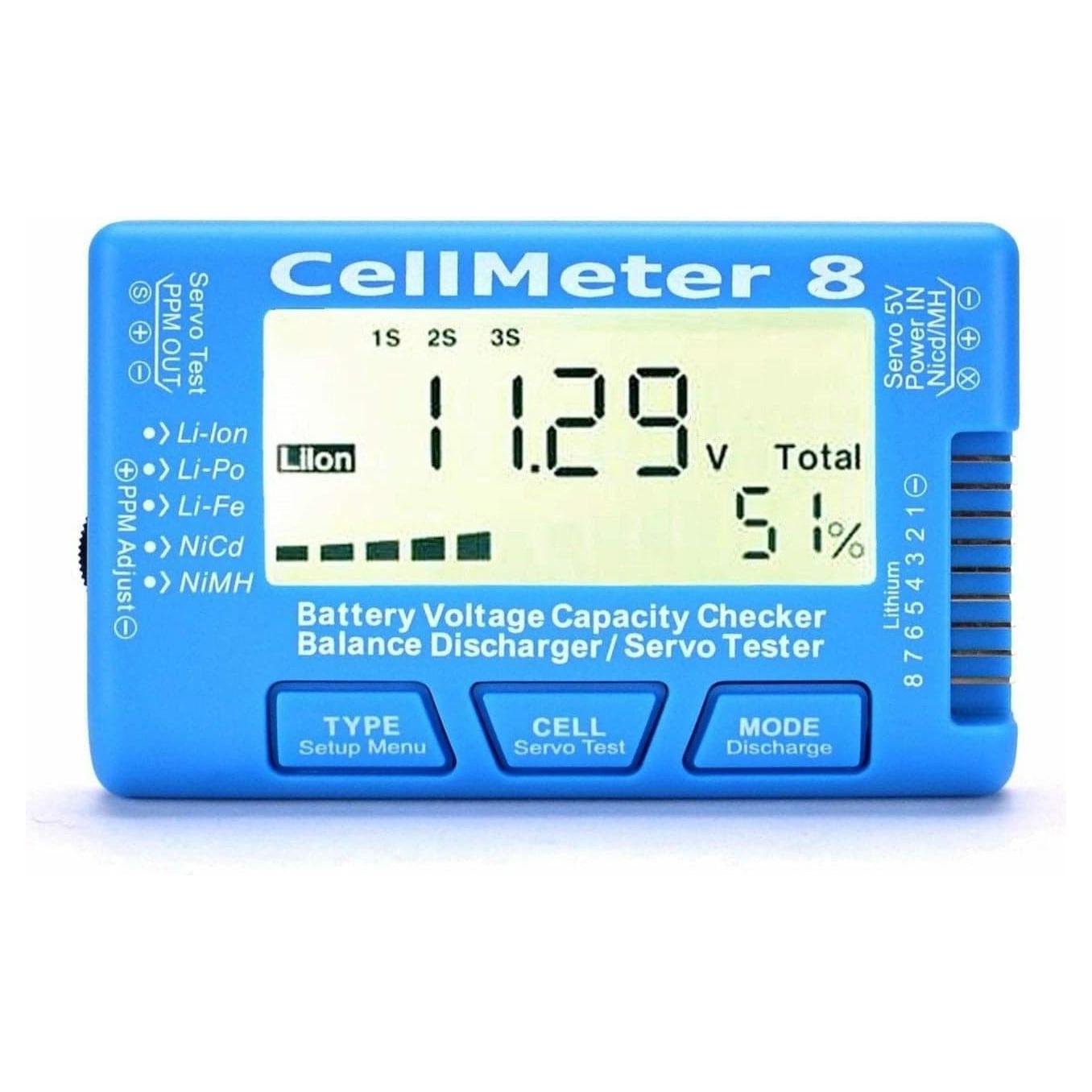 JPRC CellMeter 8 Multifunctional Battery Voltage Capacity Checker, ESC/Servo Tester