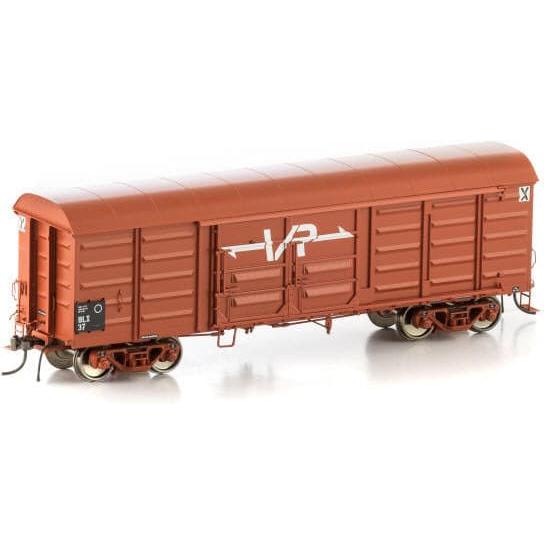 AUSCISION HO BLX Box Van, VR Wagon Red with Medium VR Logo & 4 Louvre Doors - 4 Car Pack