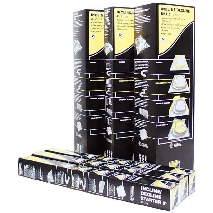 WOODLAND SCENICS 4% Incline Starter-4/Pkg 1" Ea