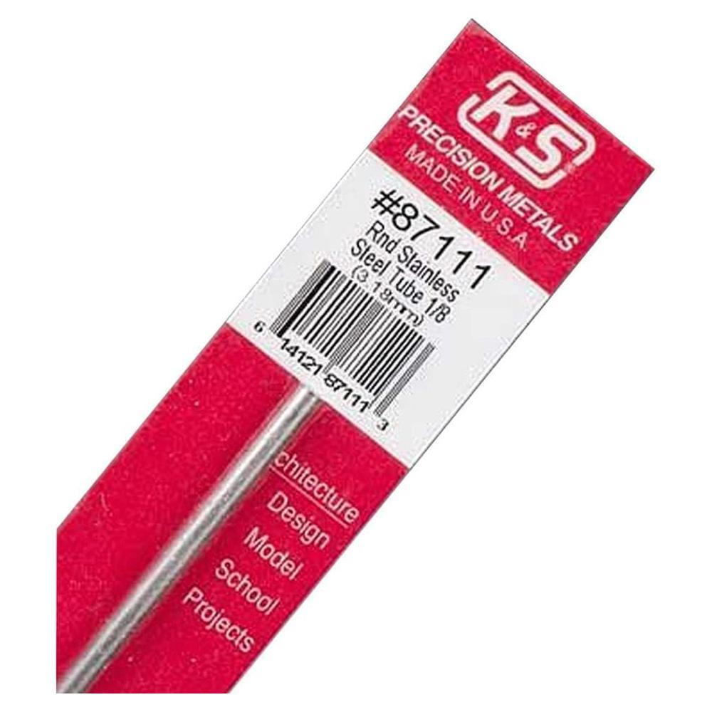 K&S Stainless Steel Tube 1/8 .028 Wall x 12"