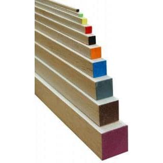 BALSA 6.5mm x 915mm Balsa Wood Squares Red