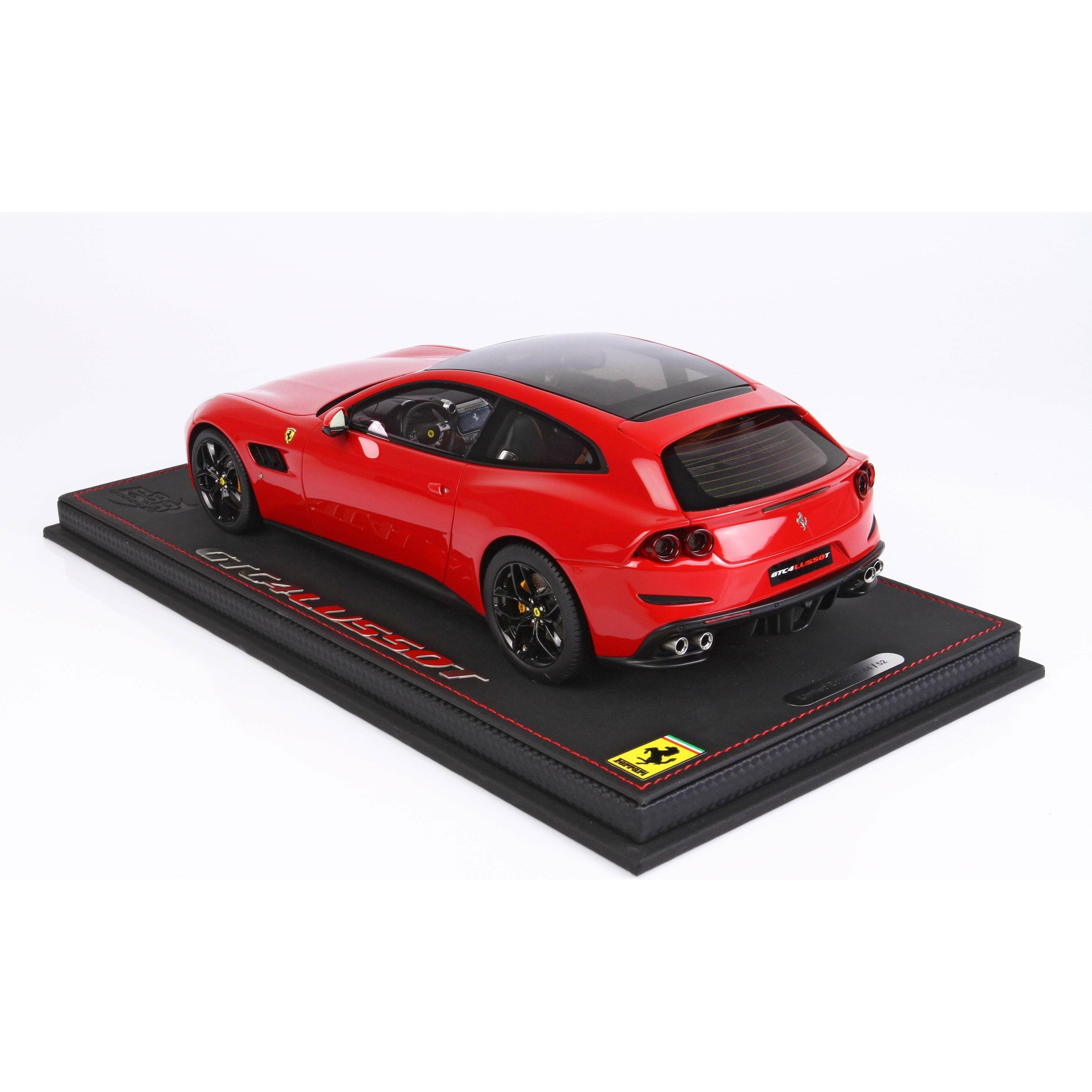 BBR 1/18 Ferrari GTC4 Lusso T Panoramic Roof Rosso Corsa 322 BLAC