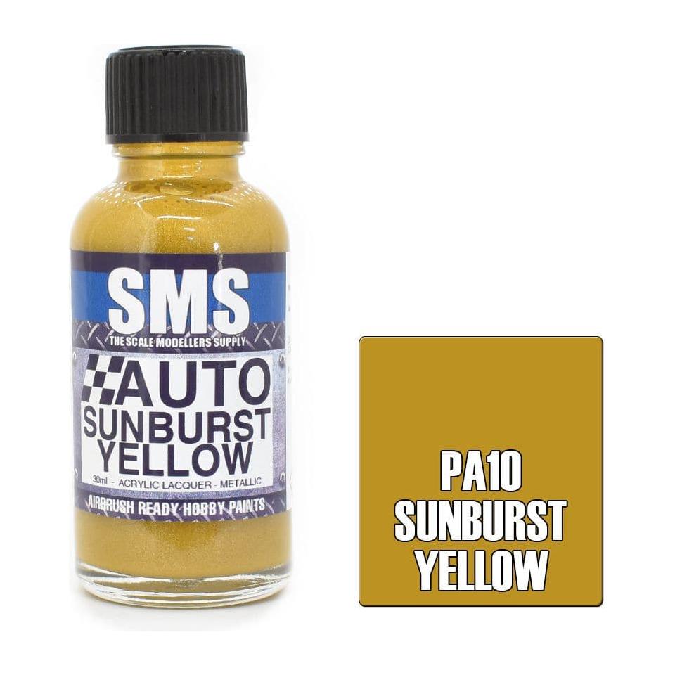 SMS Auto Colour Sunburst Yellow Acrylic Lacquer Metallic 30ml