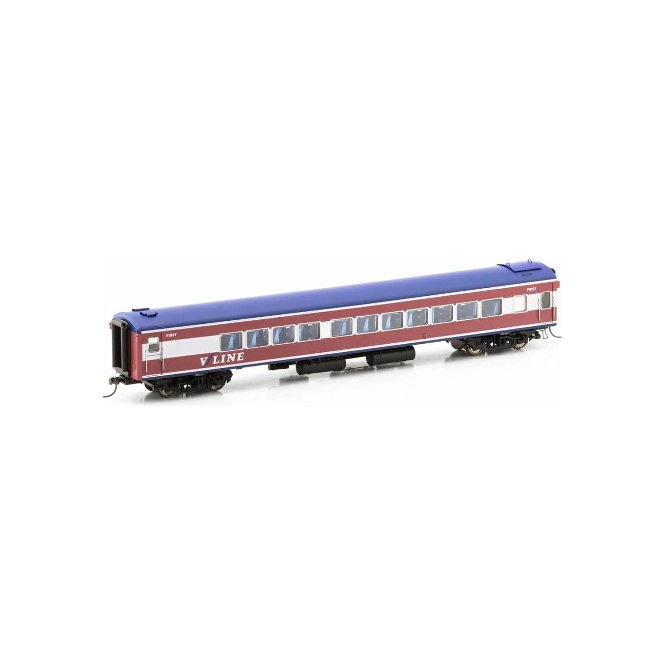 POWERLINE HO Victorian 'Z' Carriage V/Line Pass Corp 258ACZ Maroon/White/Blue First Class