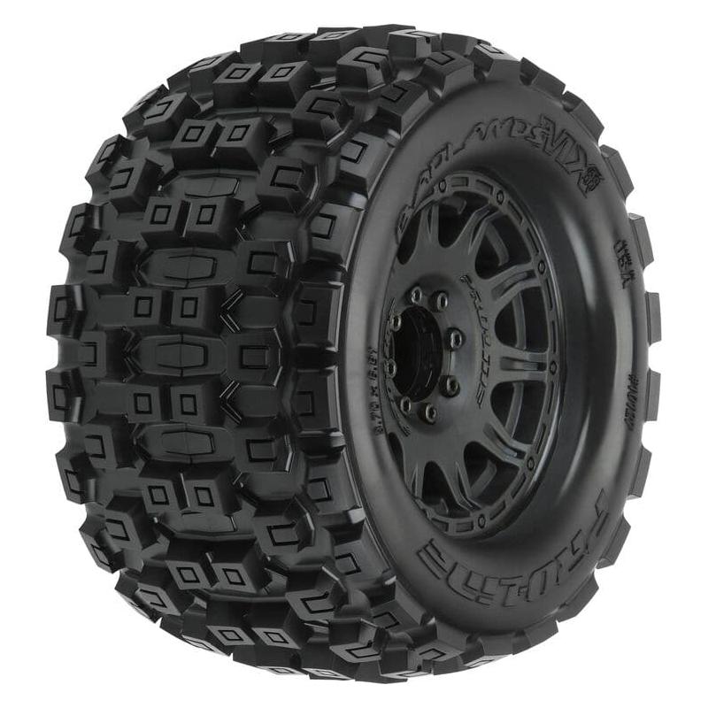 PROLINE Badlands MX38 3.8in Tyres Mounted on Raid 8x32 17mm