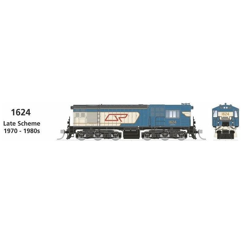 SDS MODELS HO QR 1620 Class Locomotive #1624 Late Scheme 1970 - 1980s