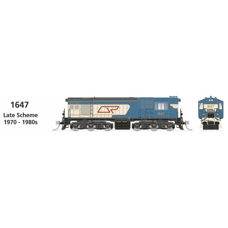 SDS MODELS HO QR 1620 Class Locomotive #1647 Late Scheme 1970 - 1980s