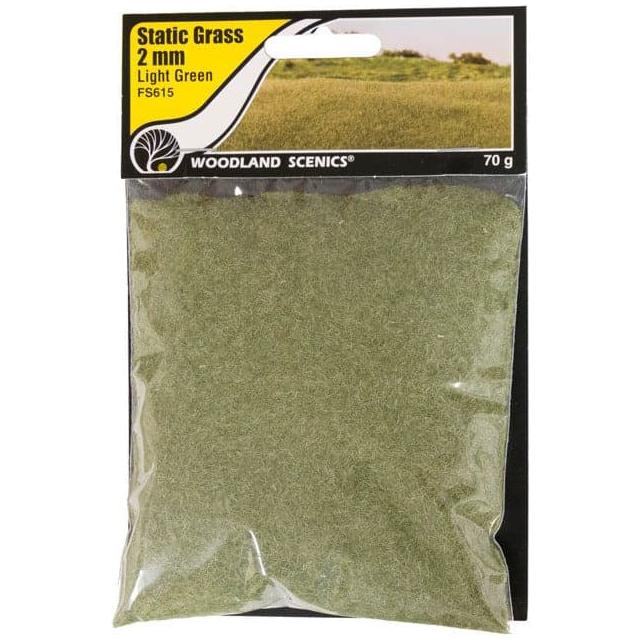 WOODLAND SCENICS Static Grass Light Green 2mm