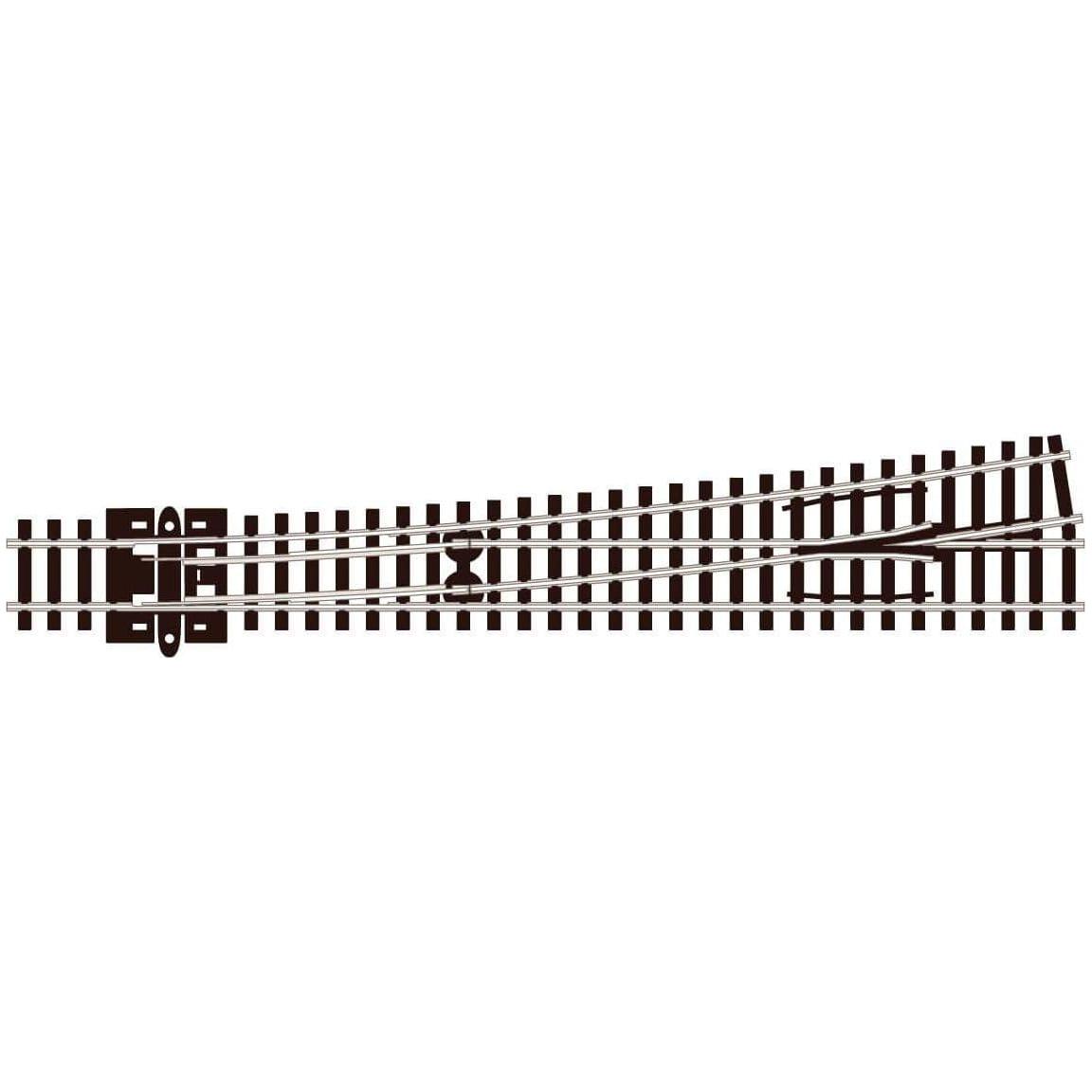PECO N Streamline Turnout, Large Radius, Left Hand Insulfrog Code 80 (SL389)