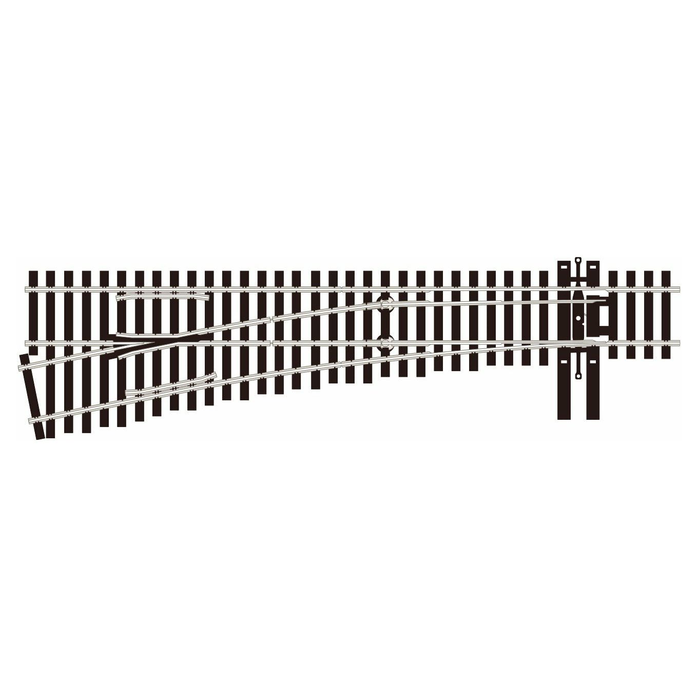 PECO OO/HO Streamline 5th Radius Left Hand Turnout Electrofrog Code 83 (SLE8352)