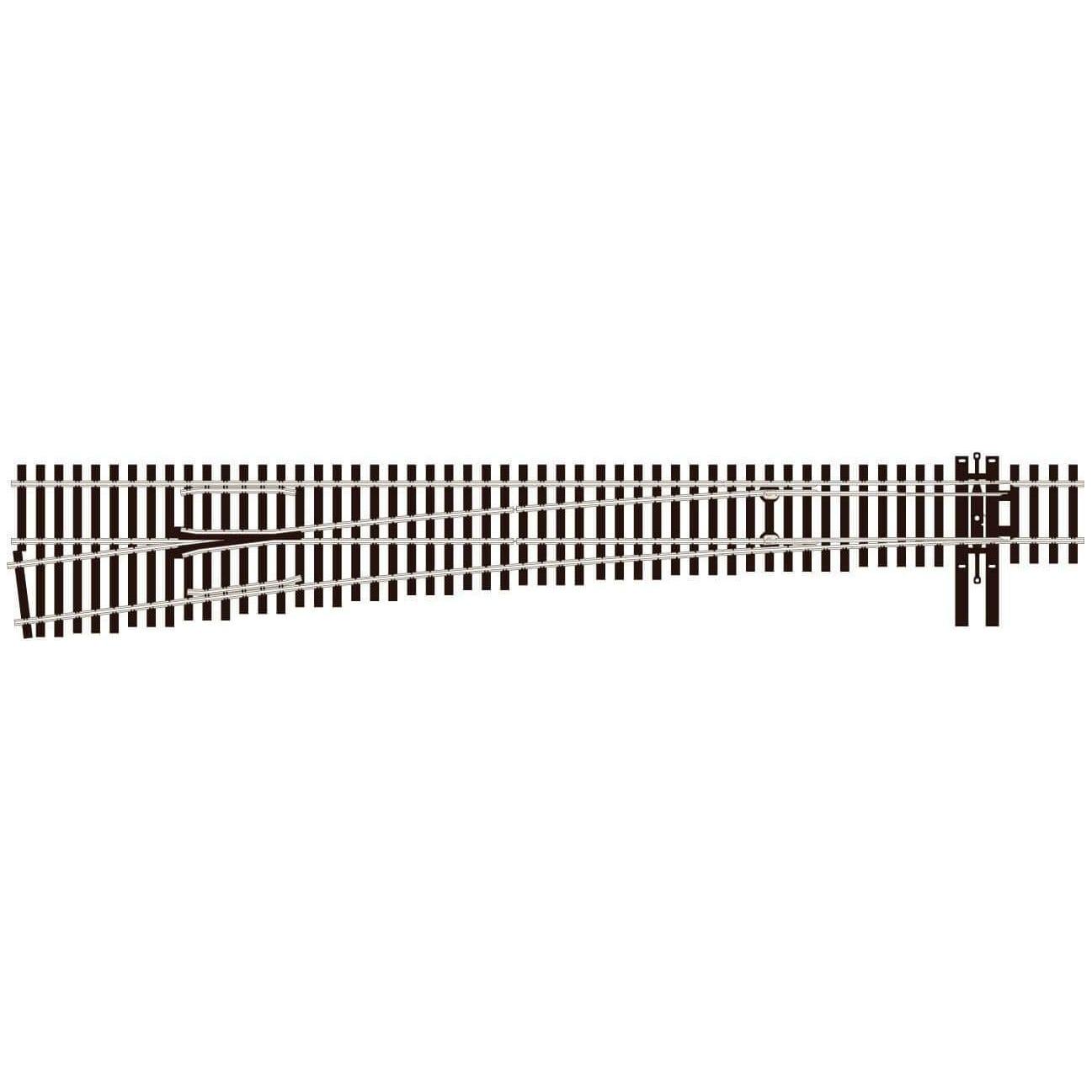 PECO OO/HO Streamline 8th Radius Left Hand Turnout Insulfrog Code 83 (SL8382)