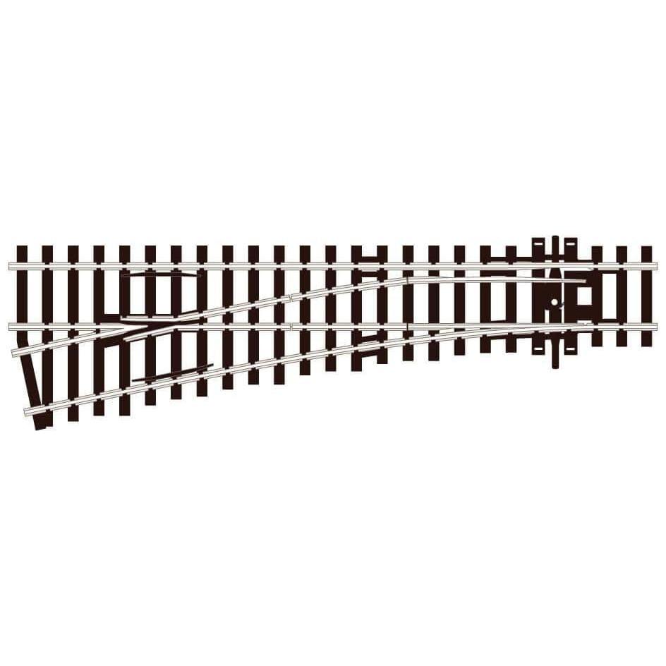 PECO OO/HO Streamline Turnout, Small Radius, Left Hand Insulfrog Code 100 (SL92)