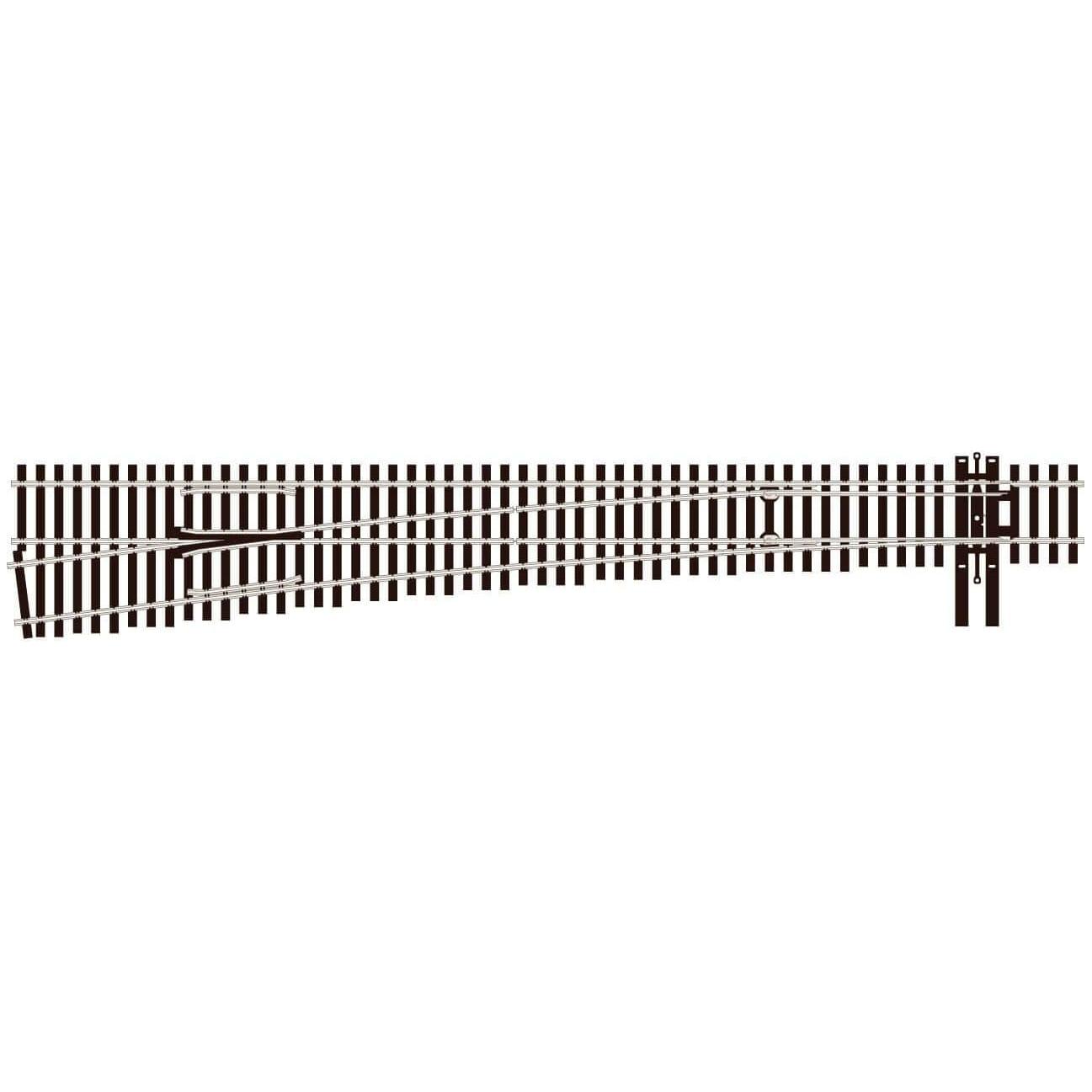 PECO OO/HO Streamline 8th Radius Left Hand Turnout Electrofrog Code 83 (SLE8382)