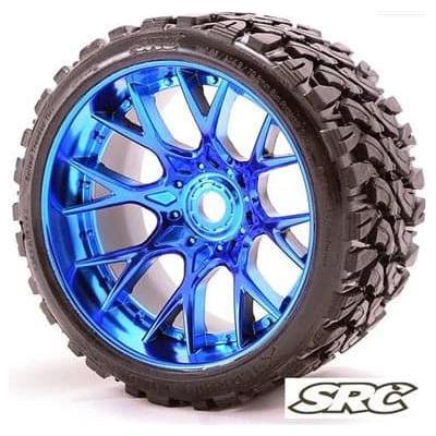 SWEEP Terrain Crusher Off Road Tyre 1/2 Offset Blue (1 Pair)